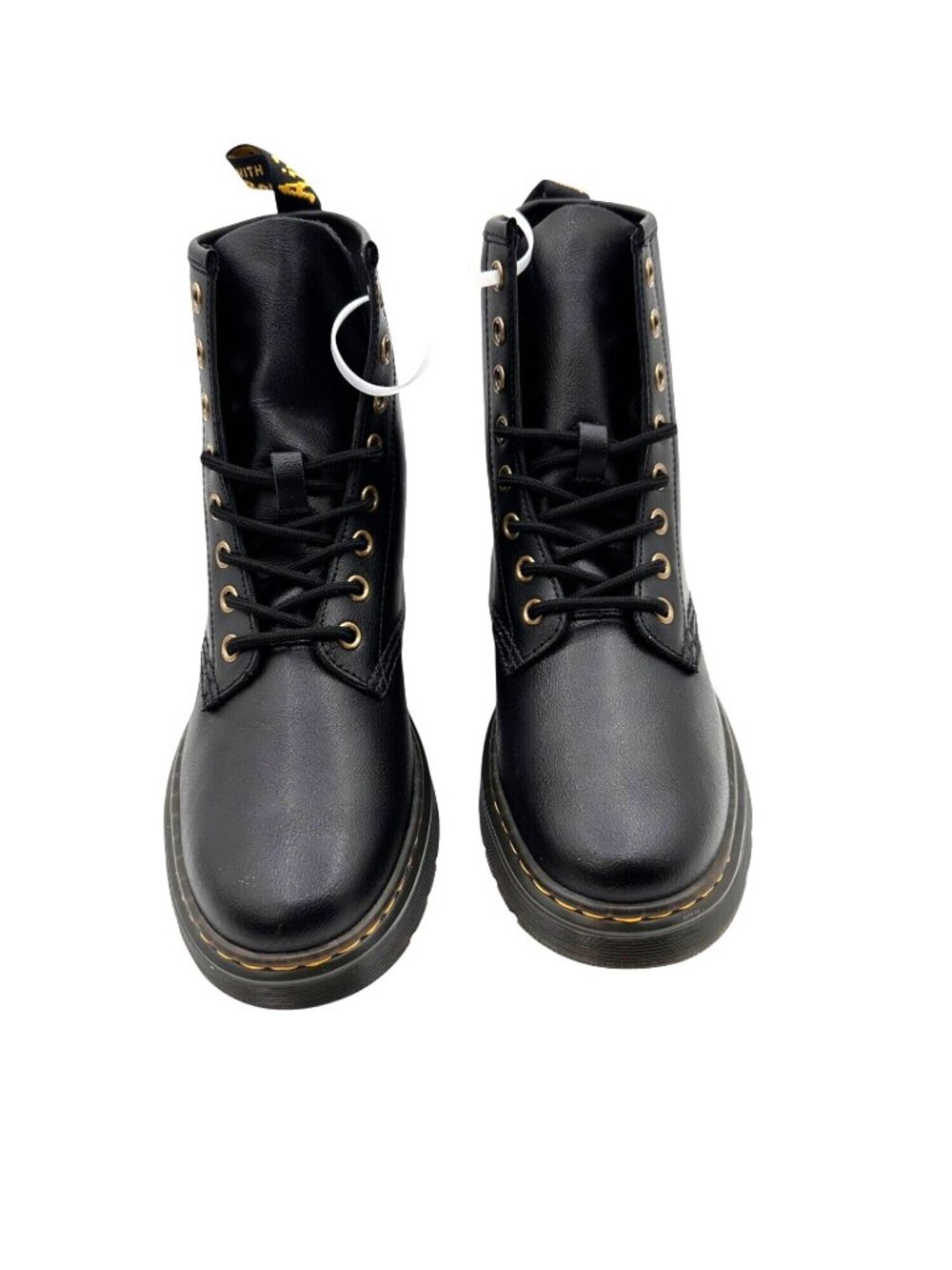 Dr Martens Size 7 Teen Girls Zavala Combat LaceUp Punk Platform Ankle Boot Black - Picture 5 of 8